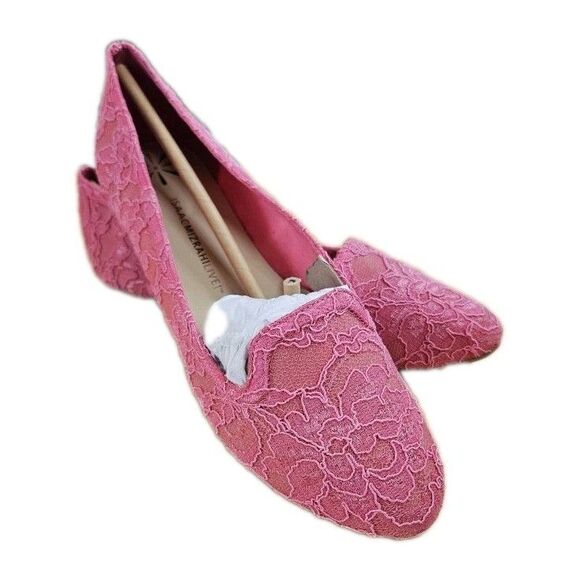 Isaac Mizrahi Live Lacey Women's Pink Lace Loafers Shoes Size 8 M Slip On - Picture 1 of 9